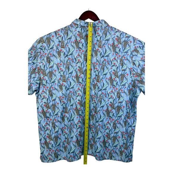 Tommy Bahama Men’s XXXL Nan Tiki Polo Shirt Short Sleeve Infinity Pool Blue Red - Picture 9 of 14